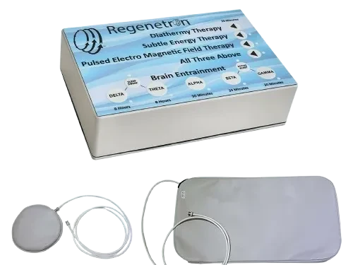 Regenetron PEMF System with Brainwave Entrainment — a wellness device combining pulsed electromagnetic field technology with brainwave entrainment